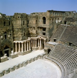 Teatro romano a Bosra (Busra), Siria, antica capitale della provincia dell
